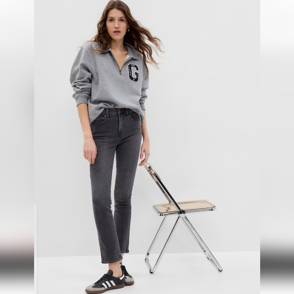 Gap Classic Straight High Rise Black Denim